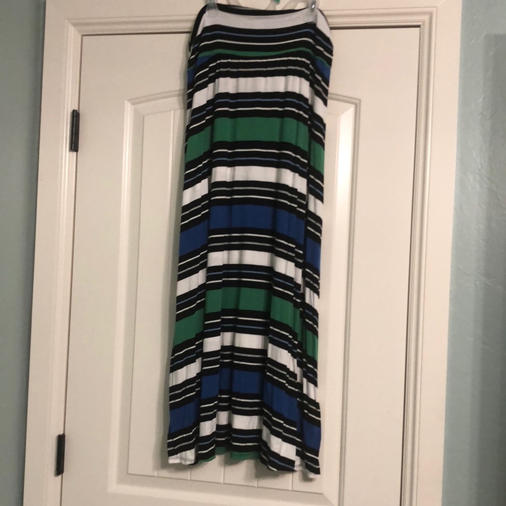 Striped maxi skirt